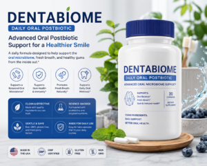 DentaBiome supplement bottle.